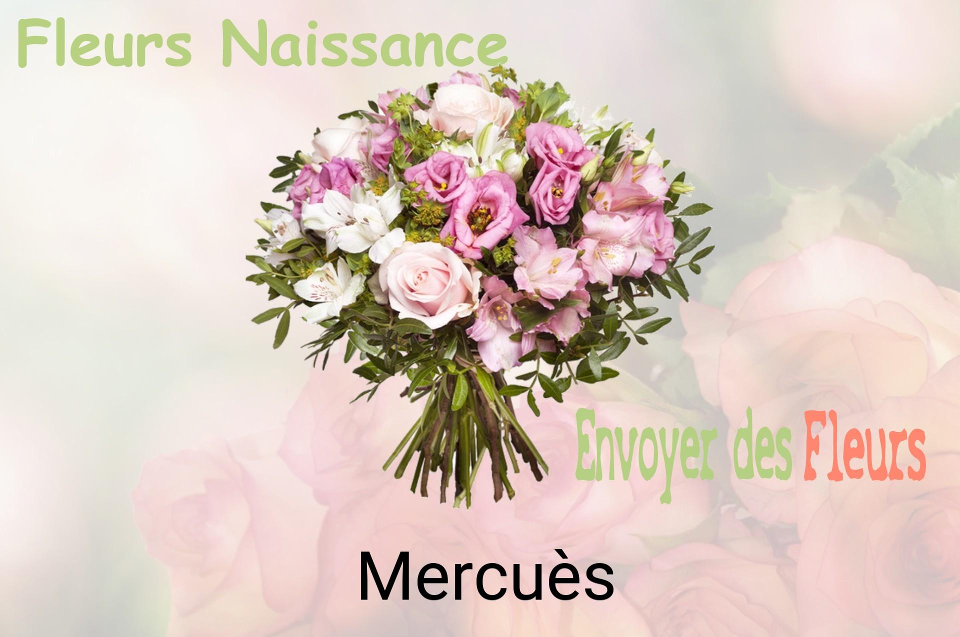 Bouquet de fleurs de naissance livré à Mercuès